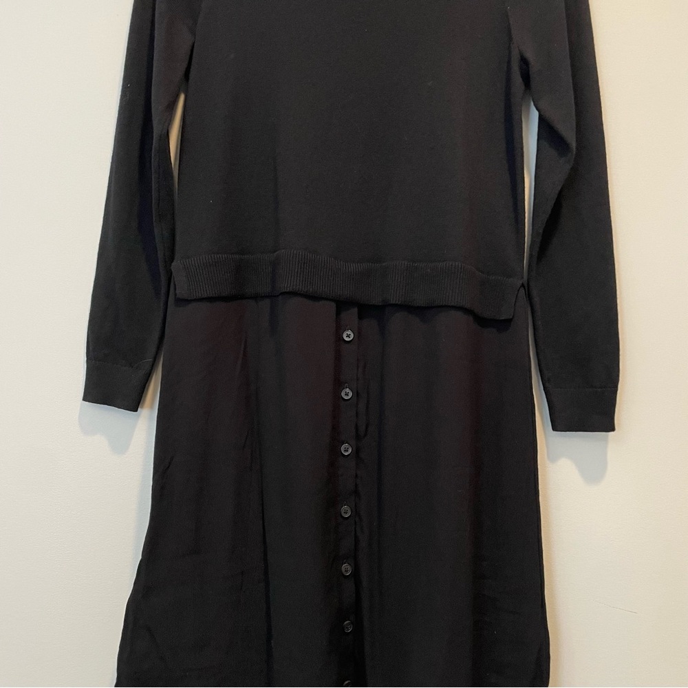 LOFT sweater dress button down